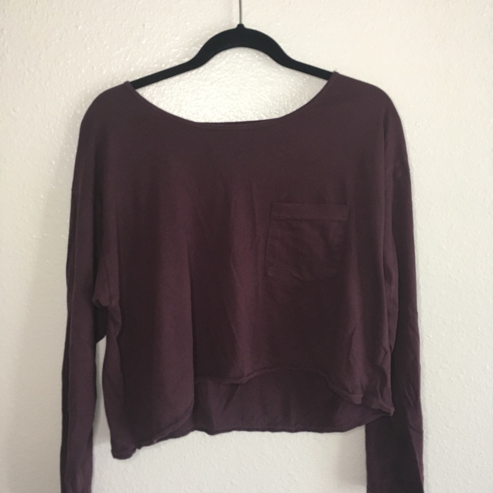 American Apparel cropped long-sleeved shirt.